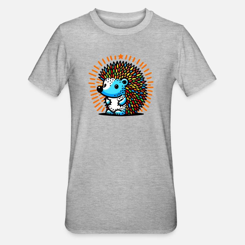 Hérisson - T-shirt polycoton Unisexe - gris chiné