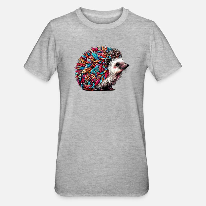 Hérisson - T-shirt polycoton Unisexe - gris chiné
