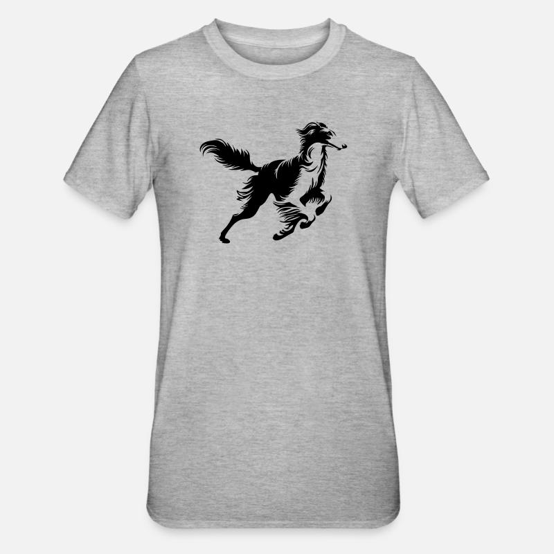 Barzoï - T-shirt polycoton Unisexe - gris chiné