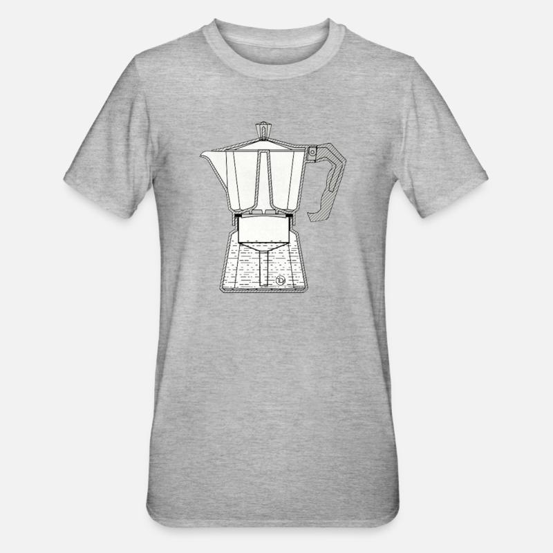 Machine à expresso Mocca - T-shirt polycoton Unisexe - gris chiné