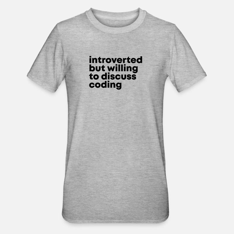 codage - T-shirt polycoton Unisexe - gris chiné