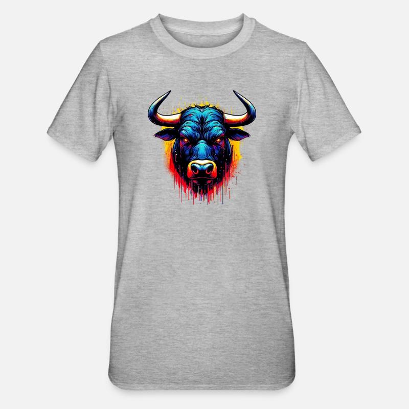 Bull - Unisex Polycotton T-Shirt - heather grey