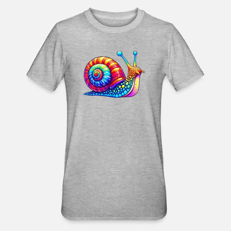 Escargot - T-shirt polycoton Unisexe - gris chiné