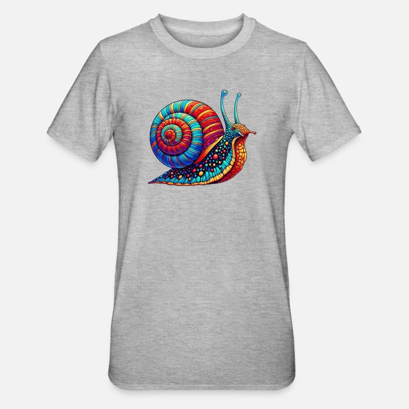 Escargot - T-shirt polycoton Unisexe - gris chiné