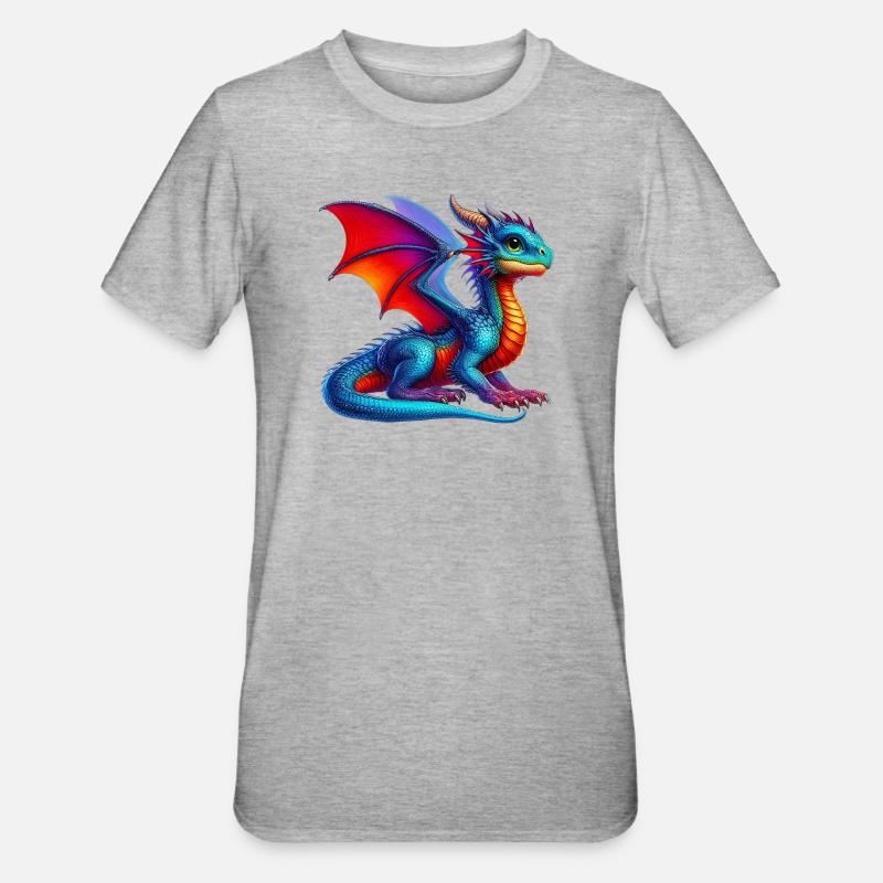 Dragon - T-shirt polycoton Unisexe - gris chiné