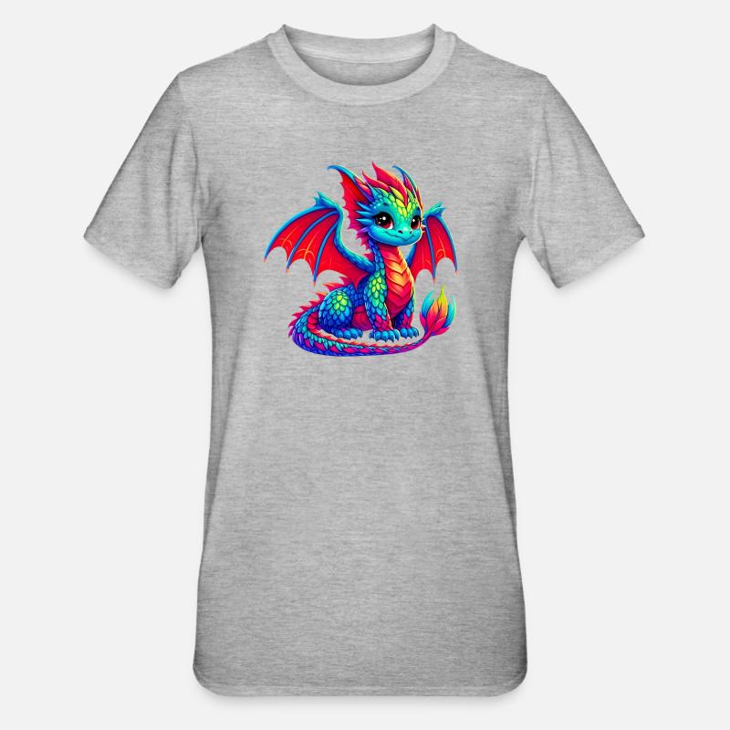 Dragon - T-shirt polycoton Unisexe - gris chiné