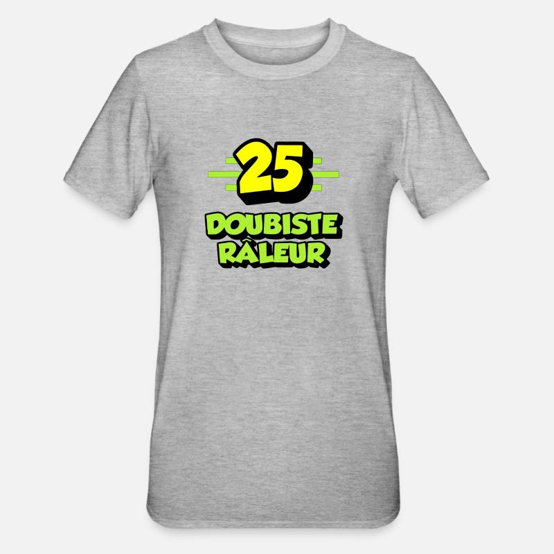 Beschwerdender Dubist - Unisex Polycotton T-Shirt - Grau meliert