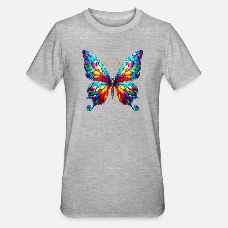 Papillon - T-shirt polycoton Unisexe - gris chiné