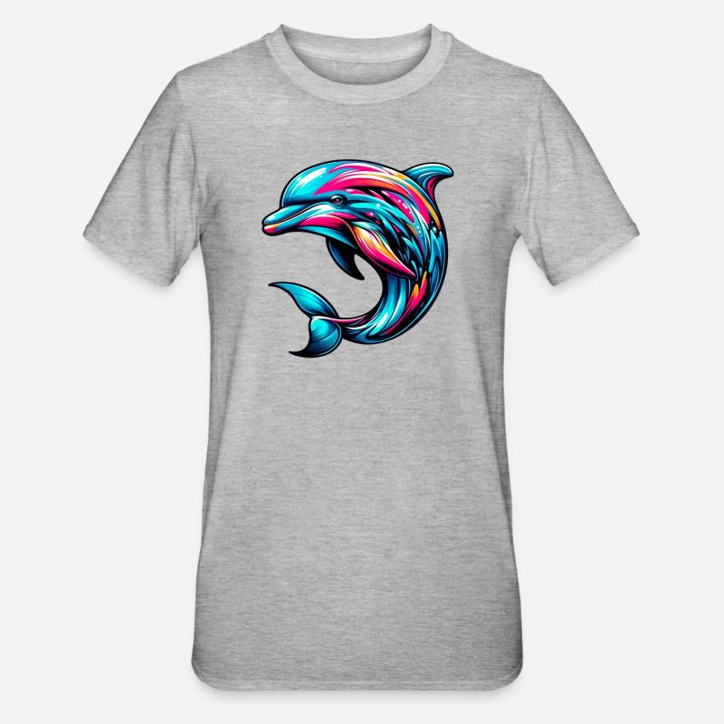 Dauphin - T-shirt polycoton Unisexe - gris chiné