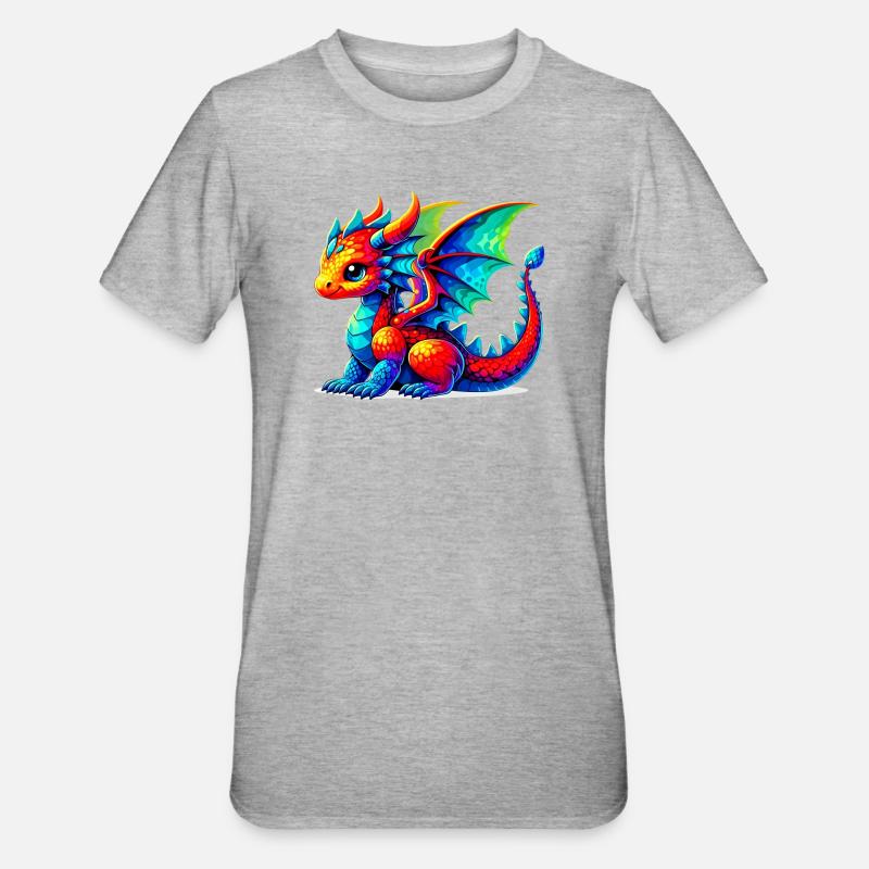 Dragon - T-shirt polycoton Unisexe - gris chiné
