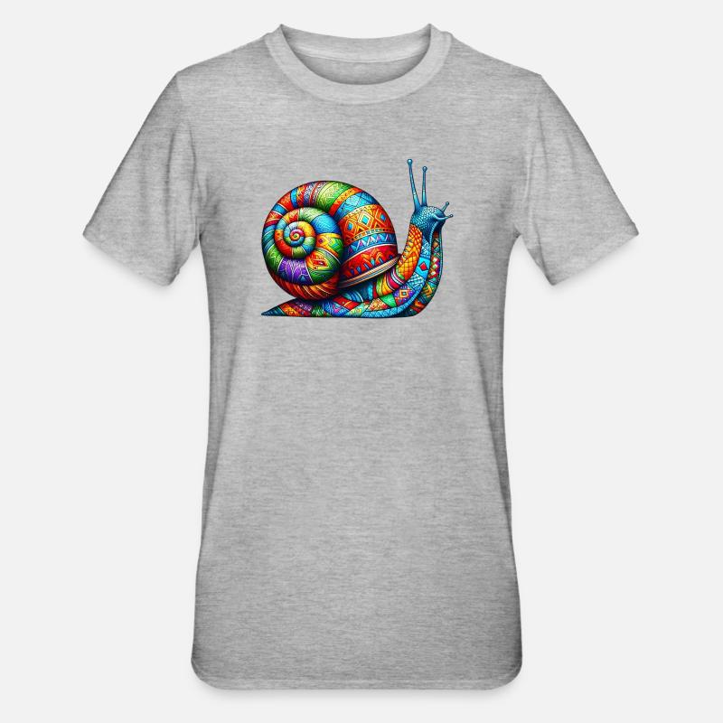 Escargot - T-shirt polycoton Unisexe - gris chiné