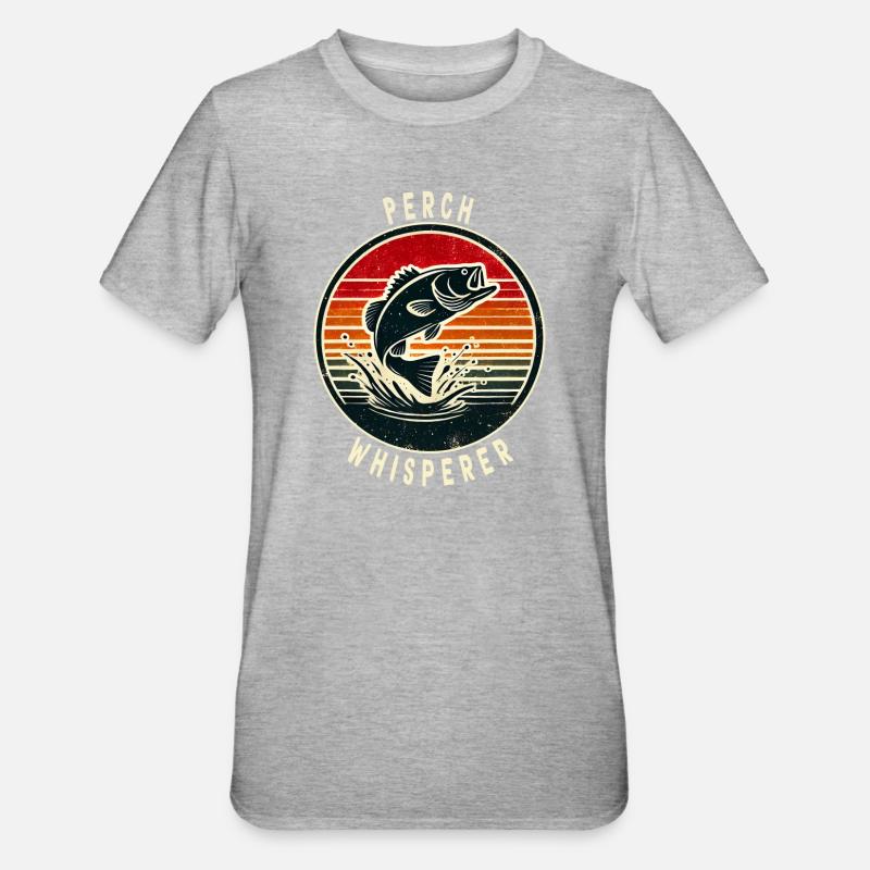 Barsch Flüsterer Design - Unisex Polycotton T-Shirt - Grau meliert