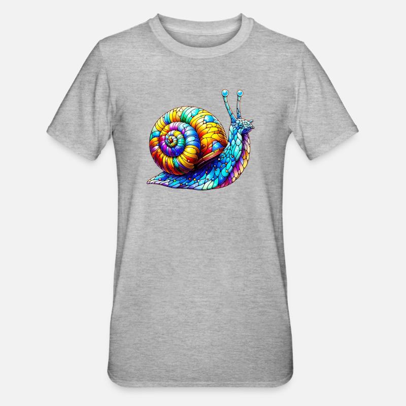 Escargot - T-shirt polycoton Unisexe - gris chiné
