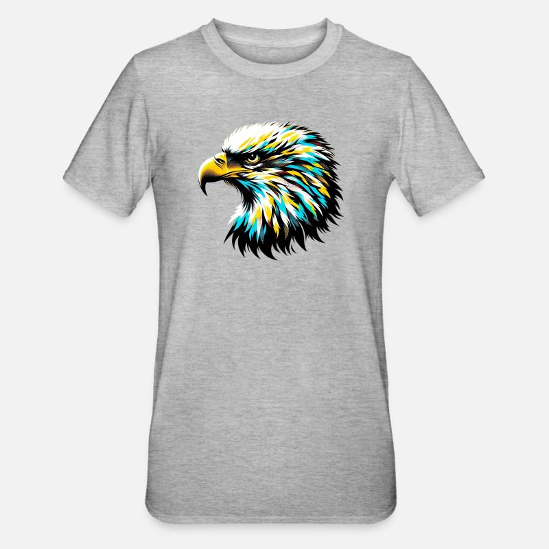 Aquila - Maglietta unisex, mix cotone e poliestere - grigio melange