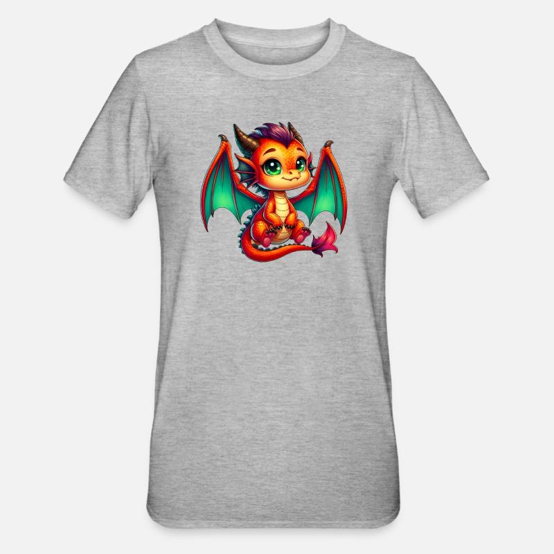 Dragon - T-shirt polycoton Unisexe - gris chiné