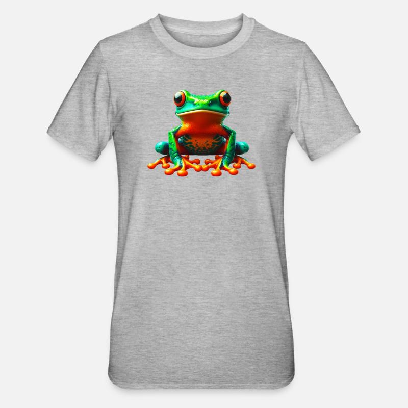 Frosch - Unisex Polycotton T-Shirt - Grau meliert