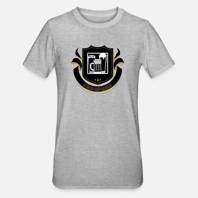 3. Halbzeit - Unisex Polycotton T-Shirt - Grau meliert
