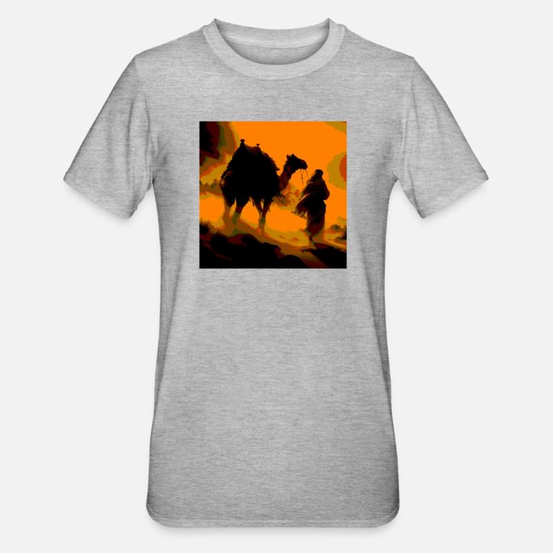 Wilde Wüste - Unisex Polycotton T-Shirt - Grau meliert