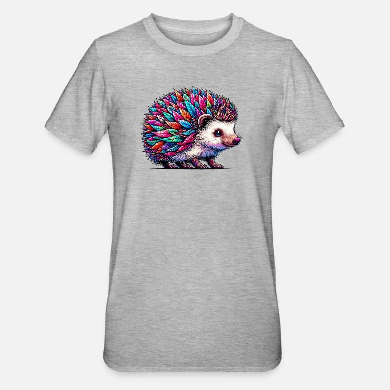 Hérisson - T-shirt polycoton Unisexe - gris chiné