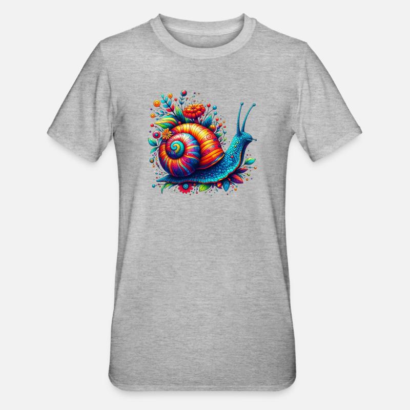 Escargot - T-shirt polycoton Unisexe - gris chiné