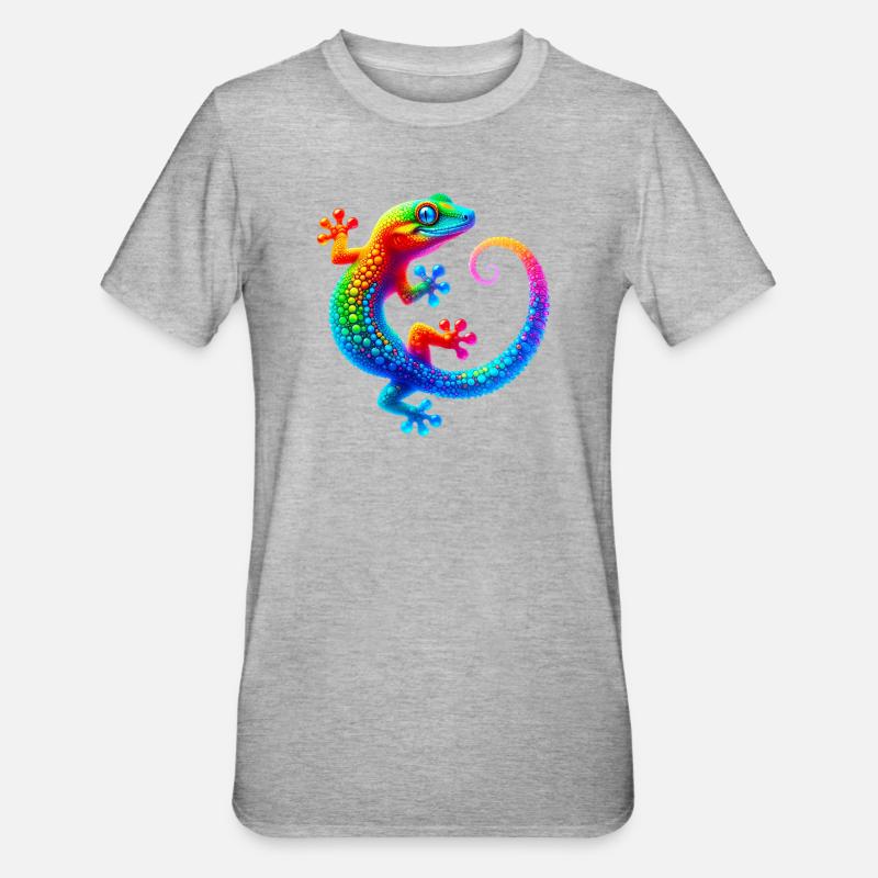 Gecko - T-shirt polycoton Unisexe - gris chiné