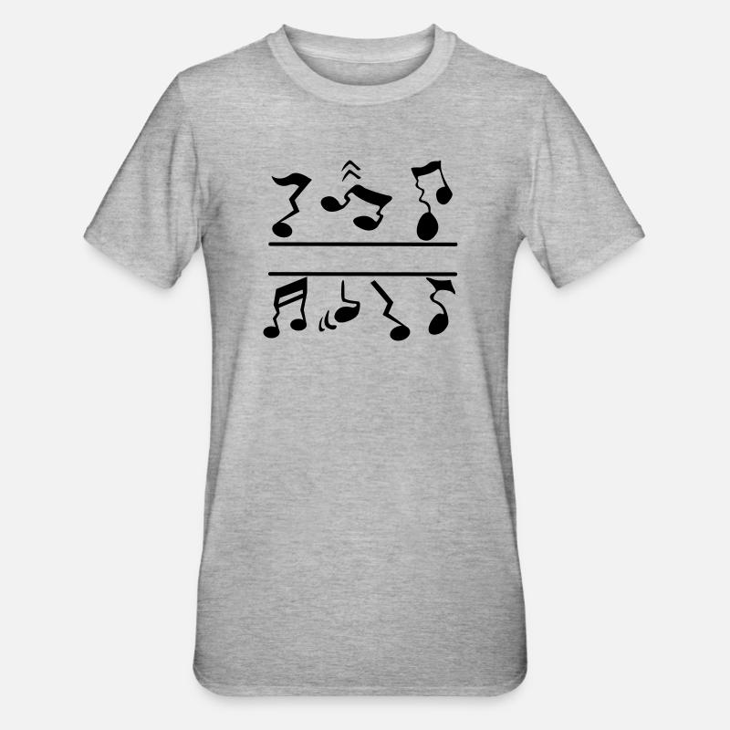 Falsche Noten - Unisex Polycotton T-Shirt - Grau meliert