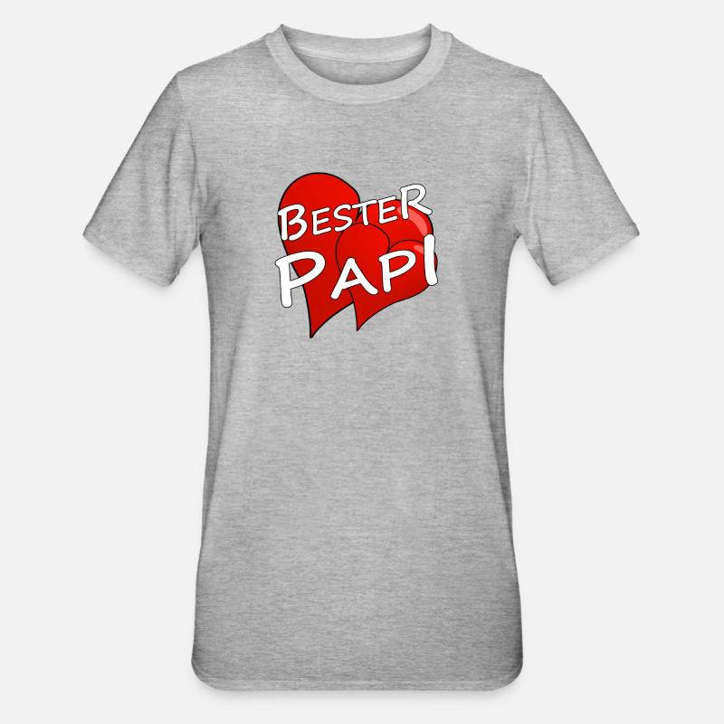 BESTER PAPI - Unisex Polycotton T-Shirt - Grau meliert