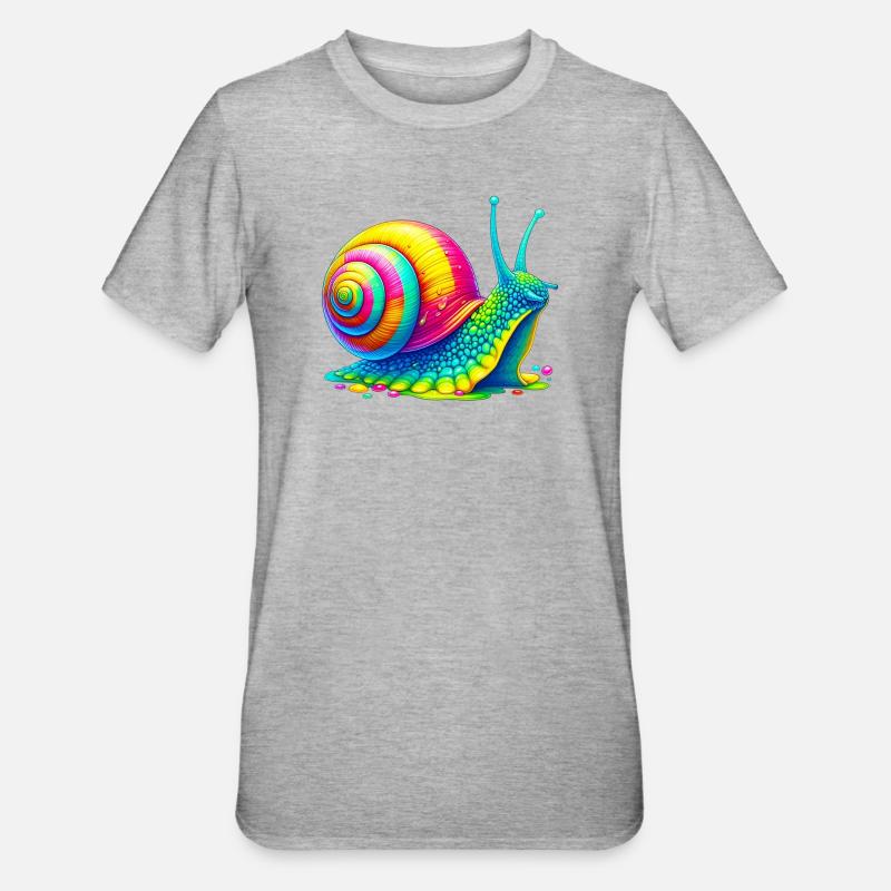 Escargot - T-shirt polycoton Unisexe - gris chiné
