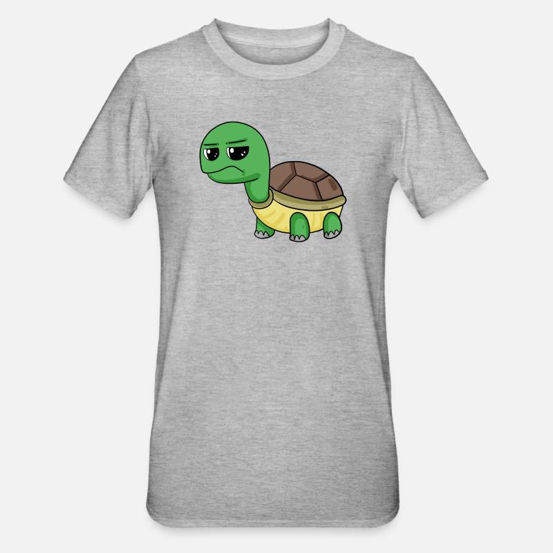 Turtle - Unisex Polycotton T-Shirt - heather grey