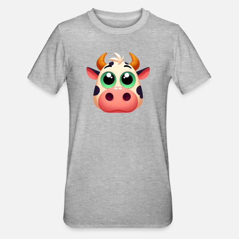 Vache - T-shirt polycoton Unisexe - gris chiné