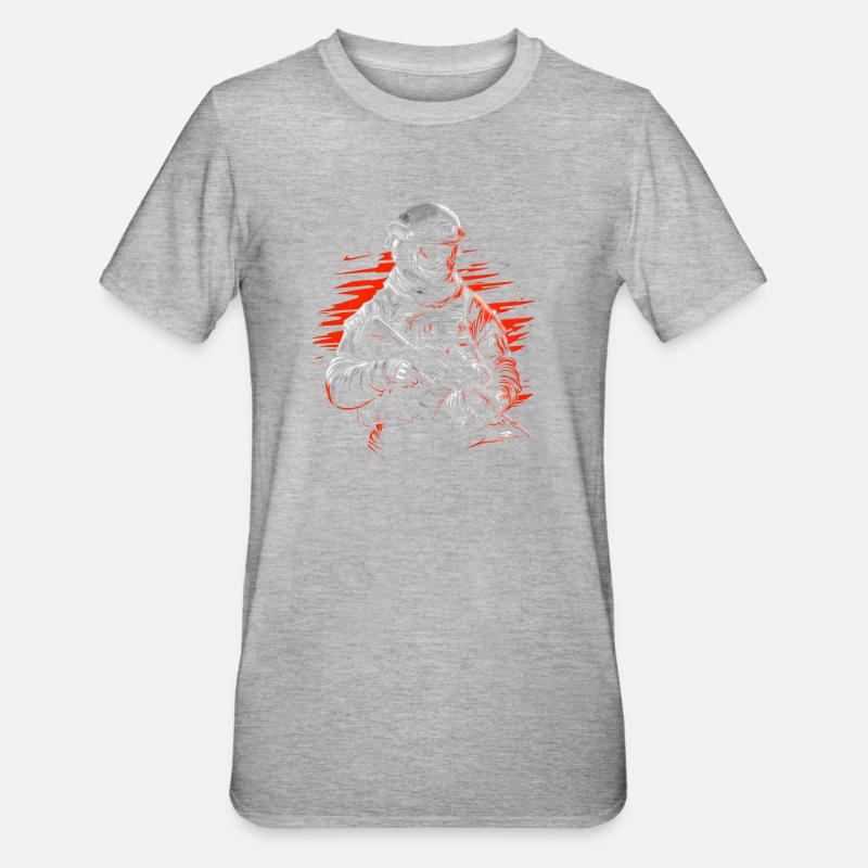 Special Forces - Unisex Polycotton T-Shirt - heather grey