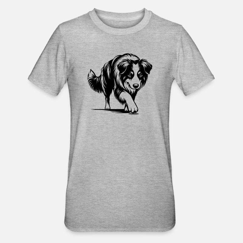 Berger australien - T-shirt polycoton Unisexe - gris chiné