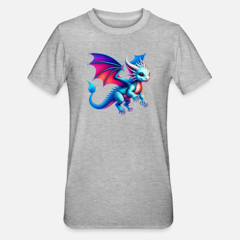 Dragon - T-shirt polycoton Unisexe - gris chiné