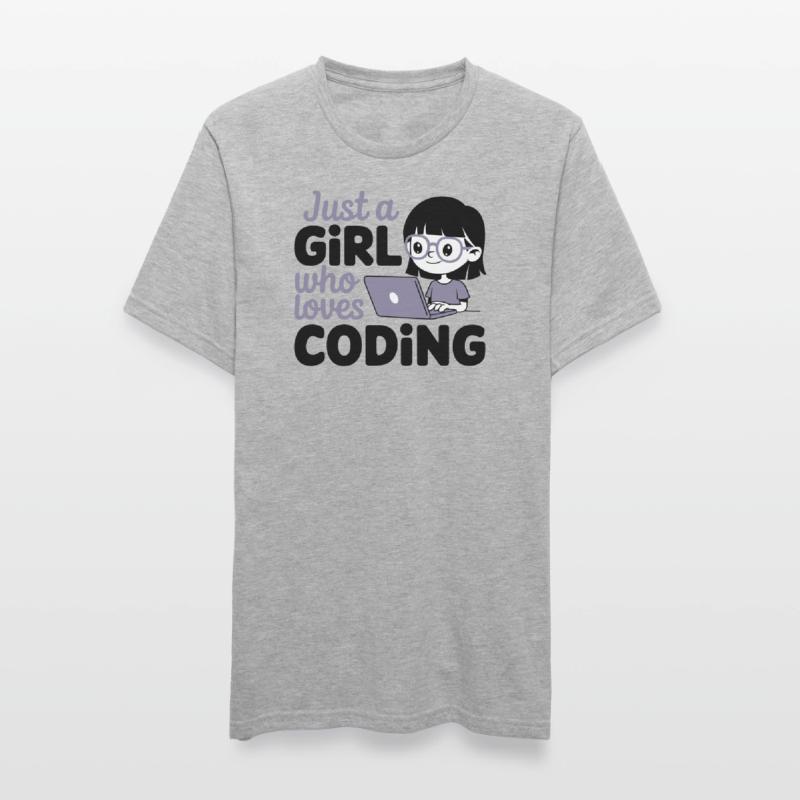Juste une fille qui aime coder T-shirt polycoton Unisexe