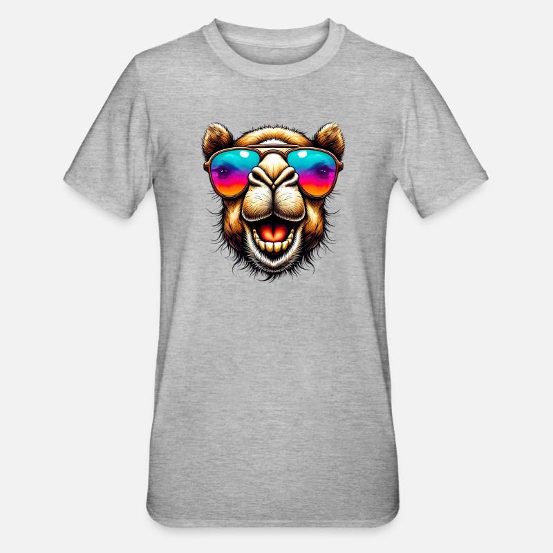 Kamel - Unisex Polycotton T-Shirt - Grau meliert