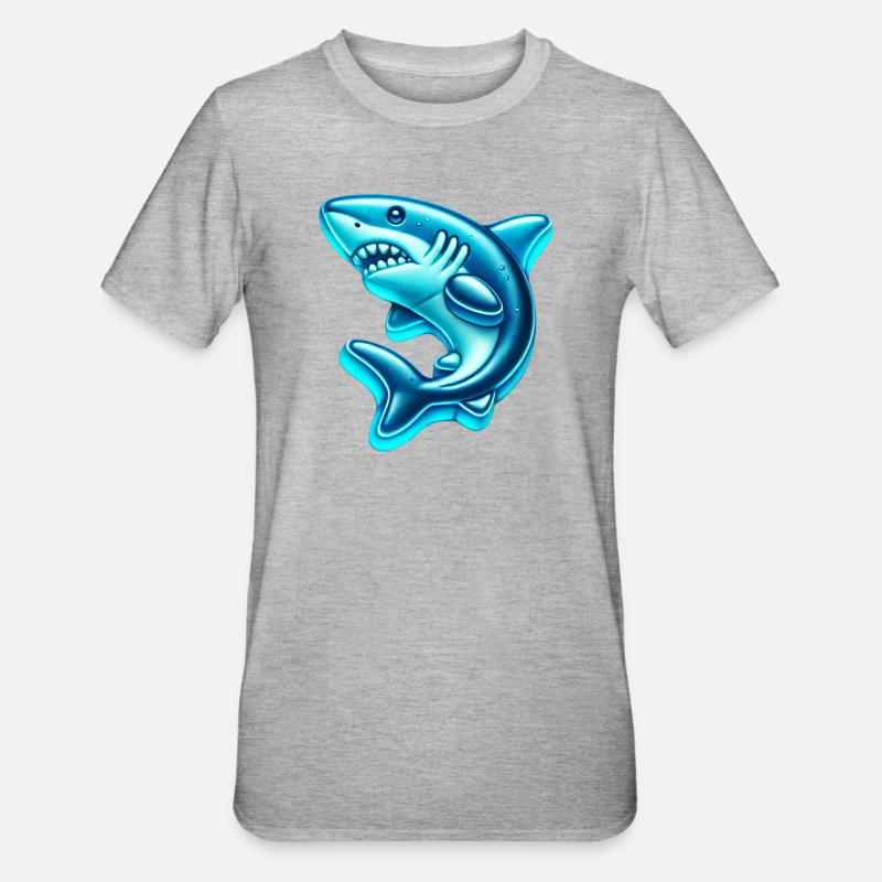 Requin - T-shirt polycoton Unisexe - gris chiné