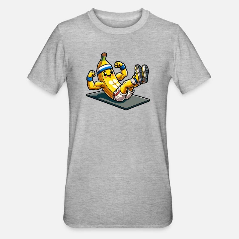 Challenge Your Limits Bodybuilder Abs - Unisex Polycotton T-Shirt - heather grey