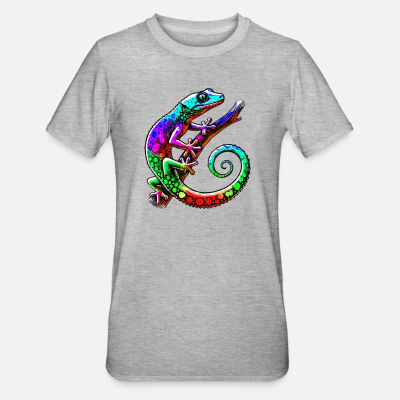 Gecko - T-shirt polycoton Unisexe - gris chiné