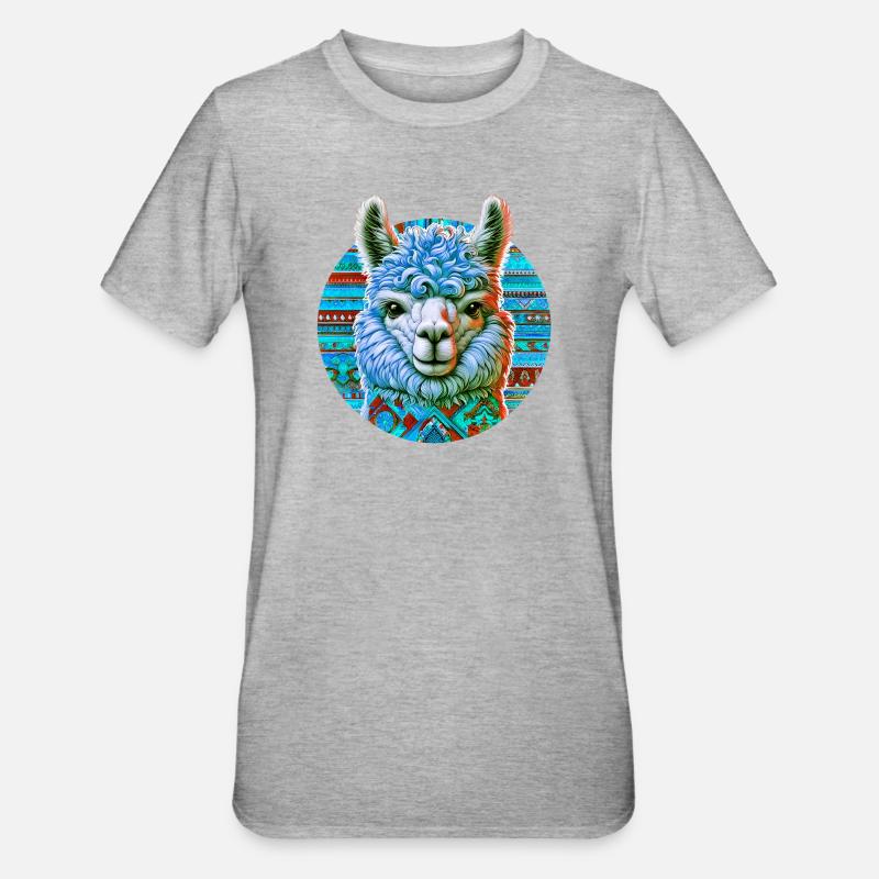 Alpaka - Unisex Polycotton T-Shirt - Grau meliert