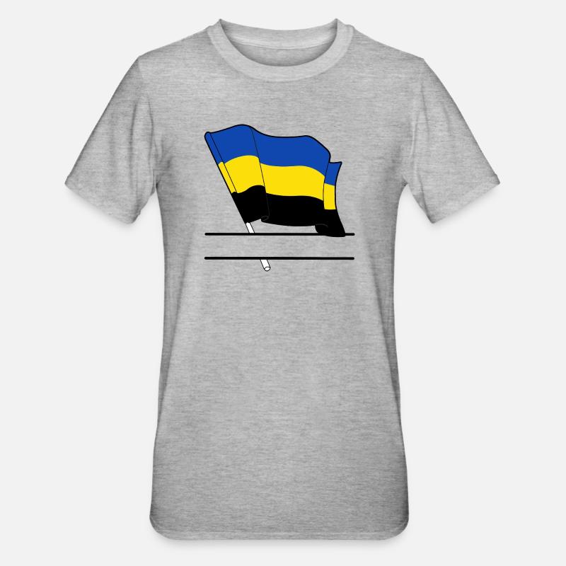 Drapeau Canton de Gueldre - T-shirt polycoton Unisexe - gris chiné