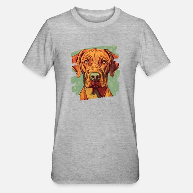 Rhodésian Ridgeback - T-shirt polycoton Unisexe - gris chiné