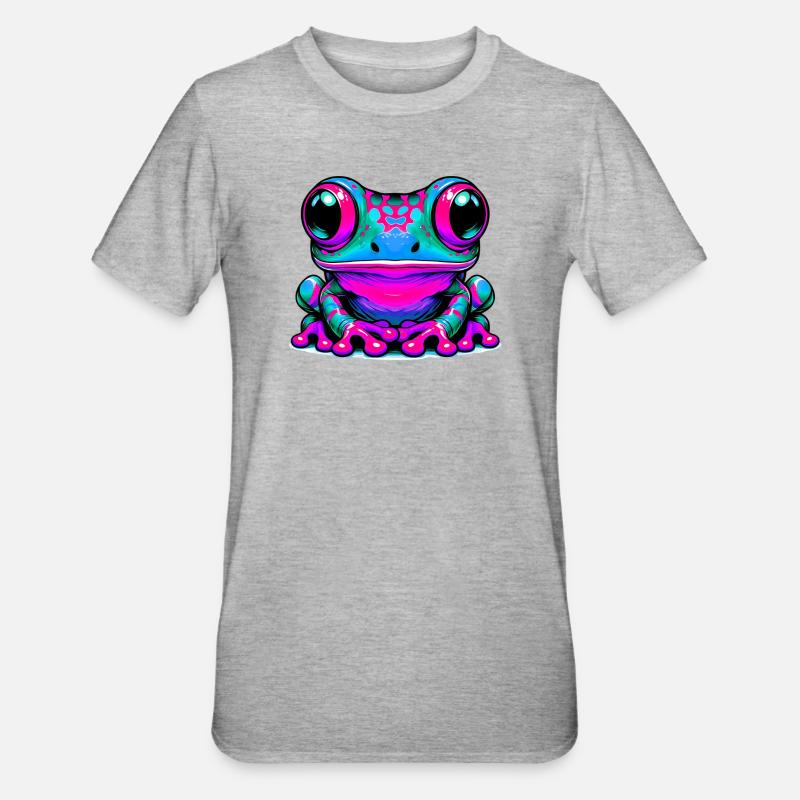 Frosch - Unisex Polycotton T-Shirt - Grau meliert