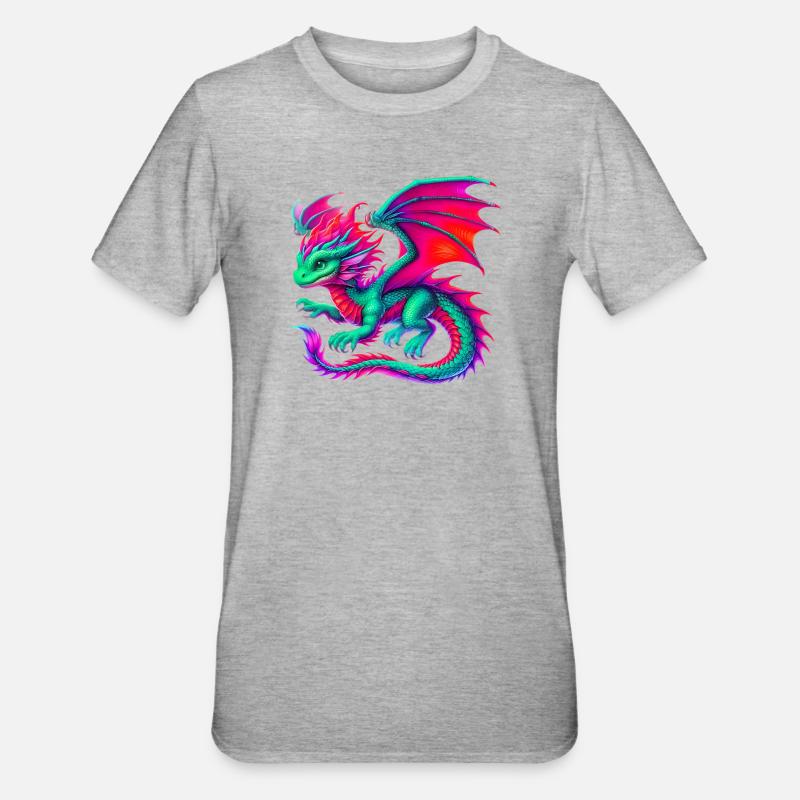 Dragon - T-shirt polycoton Unisexe - gris chiné