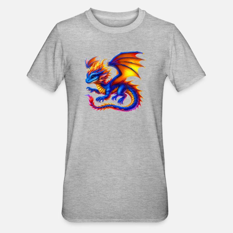 Dragon - T-shirt polycoton Unisexe - gris chiné