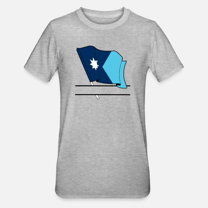 Drapeau Minnesota bannière de texte - T-shirt polycoton Unisexe - gris chiné