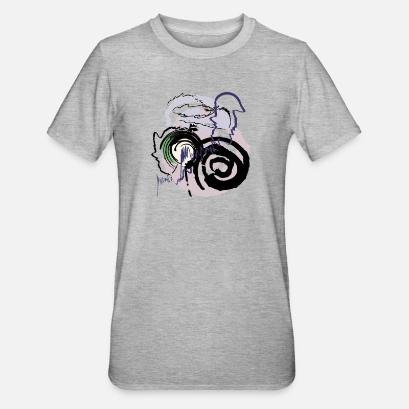 Abstract pattern - Unisex Polycotton T-Shirt - heather grey