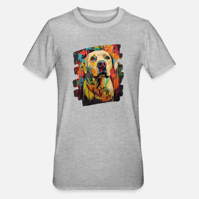 Labrador - Maglietta unisex, mix cotone e poliestere - grigio melange