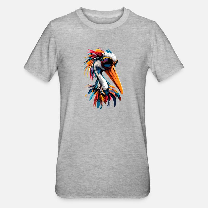 Stork Lover White Stork Giant Stork Storks Storks - Unisex Polycotton T-Shirt - heather grey