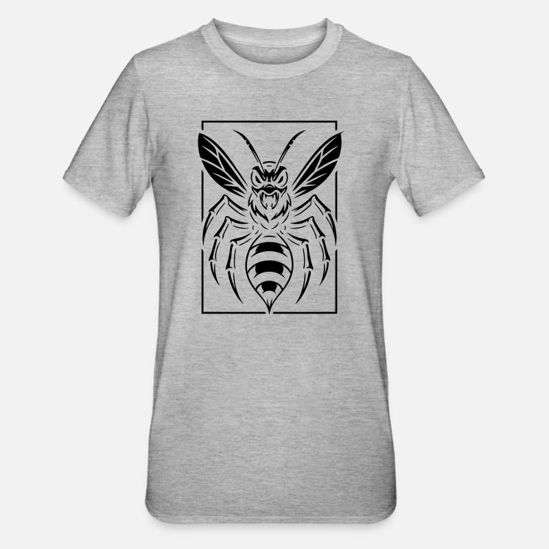 Stylized wasp - Unisex Polycotton T-Shirt - heather grey