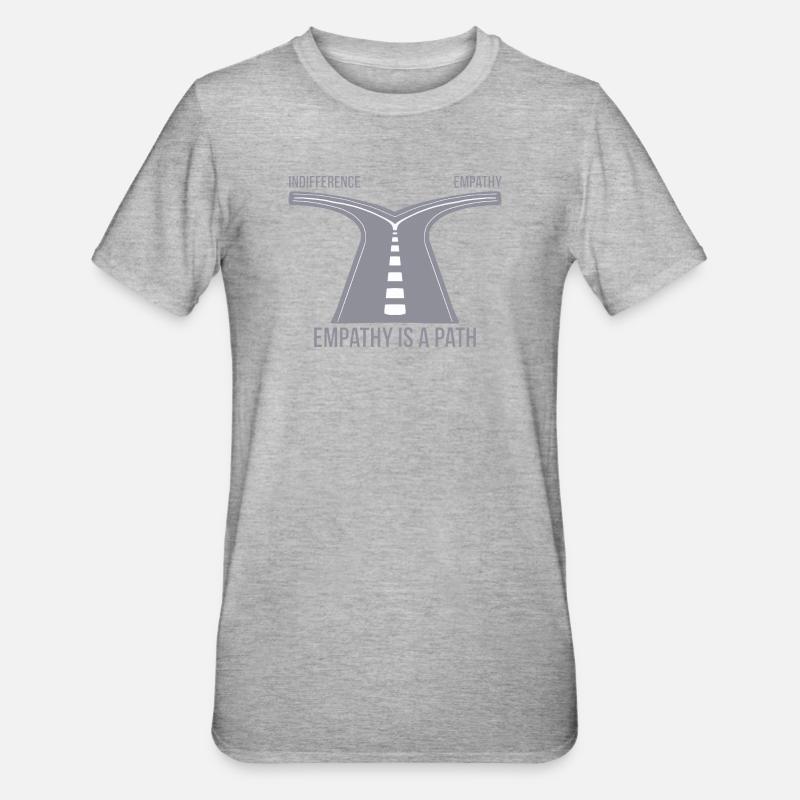 Empathy is a Path - Unisex Polycotton T-Shirt - heather grey